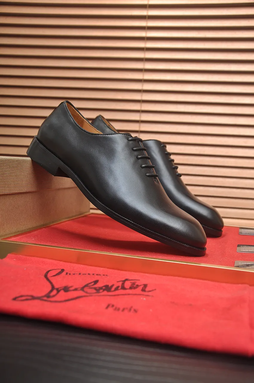 Men's shoes 💰620💶 [Chrstian Loubotin] Red-soled shoes 💋Original mold opening, the highest version on the market, purely handmade ➕Imported cowhide uppers, first-layer water-dyed cowhide lining! Original EU high-gloss outsole. 38 to 45 (45 customized)